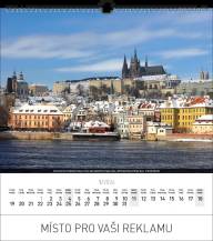 Kalendář nástěnný Praha foto 2026 šířka