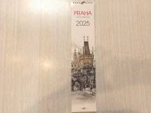 Kalendář vázanka Praha GRAFIKA 2025