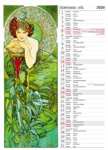 Nástěnný kalendář Alfons Mucha 24x33cm