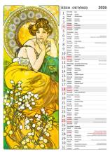 Nástěnný kalendář Alfons Mucha 24x33cm