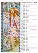 Nástěnný kalendář Alfons Mucha 24x33cm