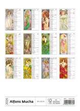 Nástěnný kalendář Alfons Mucha 24x33cm