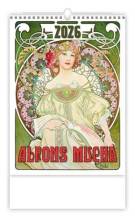 Nástěnný kalendář Alfons Mucha 24x33cm