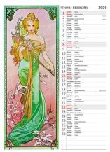 Nástěnný kalendář Alfons Mucha 24x33cm