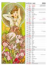 Nástěnný kalendář Alfons Mucha 24x33cm