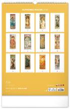 Nástěnný kalendář Alfons Mucha 33x46cm