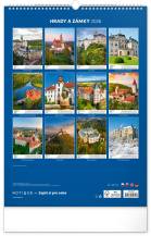 Nástěnný kalendář Hrady a zámky 33x46cm