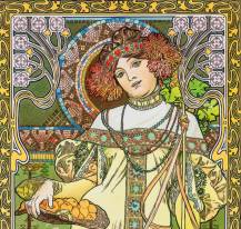 Nástěnný kalendář Vázanka Alfons Mucha