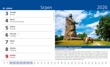 Stolní kalendář Křížem krážem Českou republikou