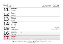 Stolní kalendář Slunečnice