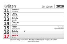 Stolní kalendář Týdenní "S" - beruška