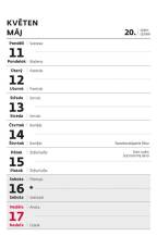 Týdenní kalendář trhací A6