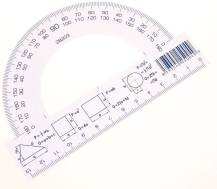 Úhloměr 180st./130mm plastový tištěný